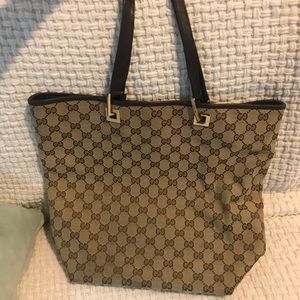 Gently used authentic Gucci Canvas tote